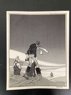 Berthet, Philippe | Berthet, Philippe - Dessin original - Dans le désert - (1982) | Catawiki