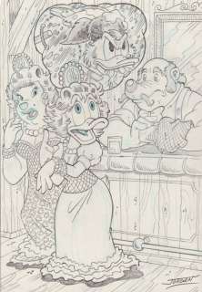Julian Jordan | Ducktales - Scrooge & Goldie - "Goldie’s Concern"- Signed Original by Julian Jordan - 30 x 21 cm A4 | Catawiki