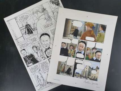 Jamar, Martin | Jamar, Martin - Planche originale + mise en couleur originale - Vincent, un saint au temps des mousquetaires - (2016) | Catawiki