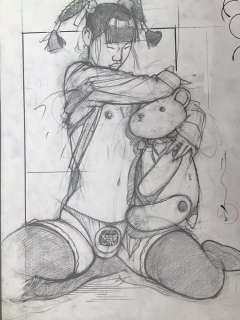 Michetz, Marc | Michetz, Marc - Dessin original - Écolière - (2022) | Catawiki