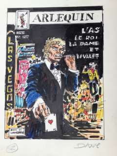 Dany | Dany - Crayonné original - Projet de couverture - Arlequin T2 - L’as, le roi, la dame et le valet - (1992) | Catawiki