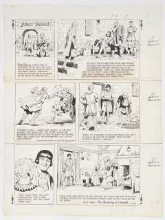 John Cullen Murphy ’’Prince Valiant’’ Sunday Comic Strip Original Artwork -- #2197 Dated 18 March 1979 | Nate Sanders