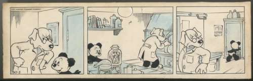 Marten Toonder (Studio’s) | Marten Toonder (Studio’s) - Originele strook uit Panda en de professor - (1947) | Catawiki