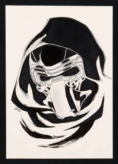 Kylo Ren Head Sketch by Idan Knafo Kerbis | mycomicshop.com