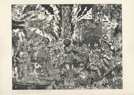 S. Clay Wilson | TIRAGE S. Clay WILSON, "Poets in Hell", 1983 | Galerie 9ème Art