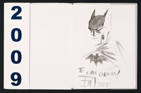 Batman Inkwash Sketch in A Portfolio Collection of Art by Francis Manapul HC (2009) | mycomicshop.com