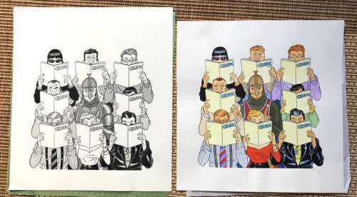 Torres, Daniel | Torres, Daniel - Original drawing + original colour - Publicidad Cimoc - (1992) | Catawiki