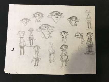 André Franquin | Franquin - Etude originale de Bertrand Labévue avec un Gaston Lagaffe | Catawiki