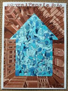 Torres, Daniel | Torres, Daniel - Original colour drawing - Confinamiento - (2020) | Catawiki