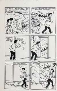 De Moor, Bob | De Moor, Bob - Planche originale - Barelli et le nez de Cléops - (1975) | Catawiki