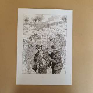 Mael | Mael - Dessin original couleur - Page de titre - Notre Mère la guerre - (2014) | Catawiki