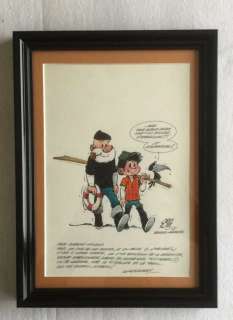 Roque, Carlos | Roque, Carlos - Originele tekening in kleur - Ti’Chalupa, Zé Sardhina et Fado - (1982) | Catawiki