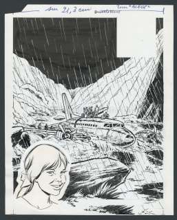 Paul Cuvelier - Couverture originale accompagnée de sa mise en couleur - Le Piège au diable - Corentin