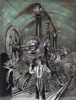 Olivier Grenson - Cross Carland - Dessin original - Tunnel - Carland Cross