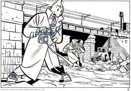 Chaland, Yves | Chaland, Yves - Estampe pigmentaire à tirage unique + certificat + NFT - Freddy Lombard à la lampe - (2022) | Catawiki