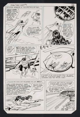 Curt Swan, Frank Chiaramonte | Original Art from Superman in The Computer Masters of Metropolis (1982) Radio Shack Page 28 Pencils by Curt Swan, Inks by Frank Chiaramonte | mycomicshop.com (Buy It Now)