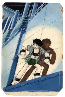 Mitsuteru Yokoyama Hand-Drawn Color Door Manuscript "Thunder Boy" | Mandarake (Big Web)