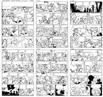 Miguel Fernández Martinez, Kari Korhonen, Unn and Stefan Printz-Påhlson - Winnie the Pooh D/SAN 2009-027 - "Rules of the Road" - Commissioned but unpublished Original Inked comic by Miguel and Kari Korhonen (2011)