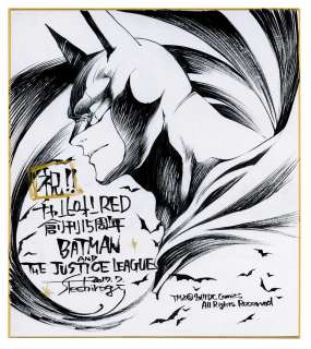 Shiori Teshirogi Hand-Drawn Shikishi "Batman And Justice League." | Mandarake (Big Web)