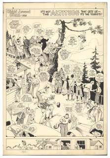 Fisher - RIGHT AROUND HOME, Original Sunday Page Art, (1939) | Russ Cochran