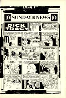 Gould - DICK TRACY, Sunday Black & White Proof (10/27/1957) | Russ Cochran