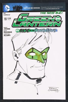 Brian Shearer | Hal Jordan Sketch on Green Lantern #13C (2012) | mycomicshop.com (Buy It Now)