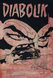 Anty | ANTY - Diabolik - Original drawing - su pagine di un libro del 1851 | Catawiki