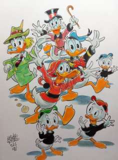 Alessandro Gottardo | Donald Duck - "Saluti da Paperopoli" - Signed Original Watercolour Painting by Alessandro Gottardo - Page volante - (2021) | Catawiki