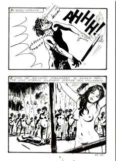Milo Manara | Jolanda De Almaviva n. 28 - Milo Manara - Tavola Originale "furia scatenata" - Page volante - Exemplaire unique - (1971) | Catawiki
