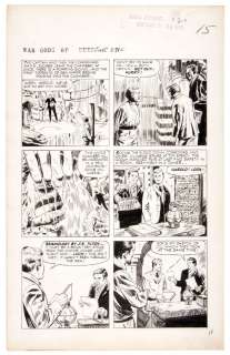 â€œWAR GODS OF THE DEEPâ€ LARGE SIZE ORIGINAL COMIC BOOK ART PAIR. | Hake’s