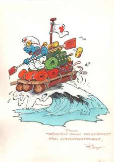 Peyo & Studios Peyo | Les Schtroumpfs, illustration Ã  l’encre de Chine,… | Millon