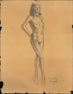 King- Original Pencil Nude (1960) (No Reserve) | Russ Cochran