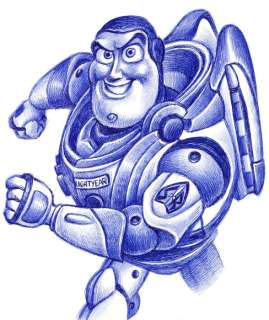 Joan Vizcarra | Buzz Lightyear [Toy Story] - Original Drawing - Joan Vizcarra - Pen Art - Original Artwork | Catawiki