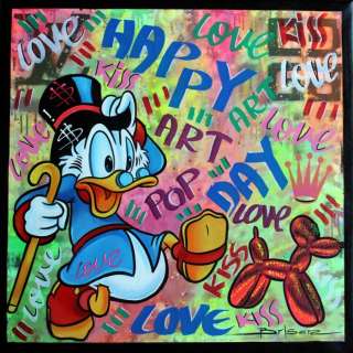 Brisan Gabriel | Uncle Scrooge - Lovely Day - Signed Original Acrylic on canvas by Brisan Gabriel - 50 x 50 cm (2023) | Catawiki