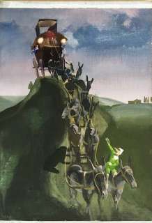 Ferenc Pinter - Original illustration for Pinocchio. Cm. 26x37. Gouache. Signed. Mint