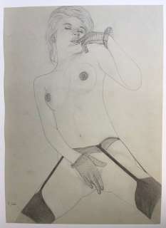 Daniel Grémi, Illustrateur Et Photographe. | Daniel Grémi - Original illustration “Femme érotique, lingerie et douceur” - Page volante - Exemplaire unique - (1960) | Catawiki