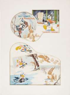 Hank Porter Donald‘s Camera Illustration Original Art (Good Housekeeping, 1942).  The short film, Donald‘s -