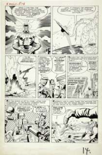 Jack Kirby and Paul Reinman X-Men #1 Magneto page 12 Original Art (Marvel, 1963). Few pages shout "The -