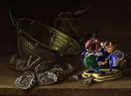 Jordi Bartoll | Alice in Wonderland - Still life with the Walrus, the Carpenter and the little oysters (2023) | Catawiki