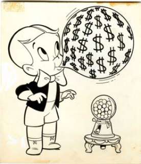 Warren Kremer Richie Rich #6 Cover Original Art (Harvey, 1961). Richie makes his own bubble economy in this -