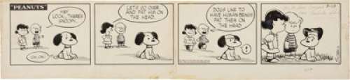 Charles Schulz Peanuts Daily Comic Strip Original Art dated 3-13-54 (United Feature Syndicate, 1954). Snoopy - | Heritage