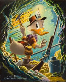 Carl Barks I Found It! I Keep It! Uncle Scrooge Painting Original Art (1975). Uncle Scrooge makes sure a shotgun - | Heritage