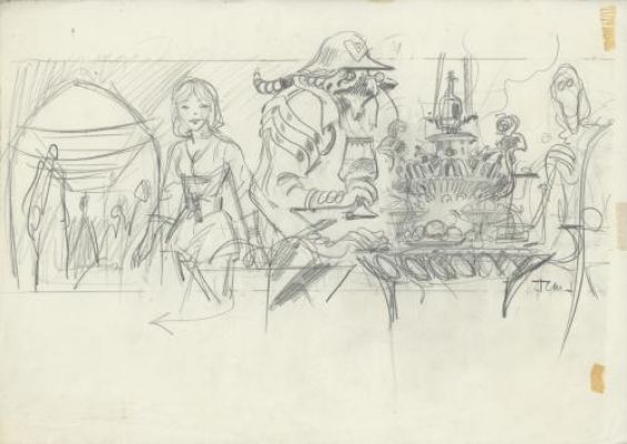 Jean-Claude Mézières | Valérian, Les astéroïdes de Shimballil, illustration | Galerie 9ème Art