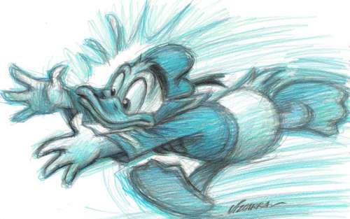 Joan Vizcarra | Donald Duck: Quick, Catch It! - Original Drawing - Joan Vizcarra Signed - Original Artwork - Pencil Art | Catawiki