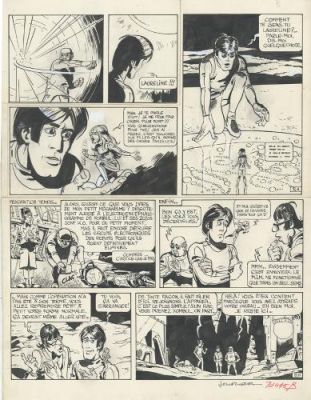 Jean-Claude Mézières | Valérian, Tome 1, Terres en flammes, Planche 8 | Galerie 9ème Art