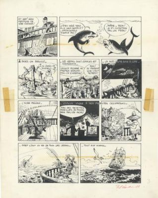 Jean-Claude Mézières | "Le Rhum du Punch", planche 3, 1966 | Galerie 9ème Art