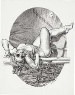 Robert Crumb Art & Beauty #1 Pin-Up Page Original Art (Kitchen Sink, 1995). A lovely young lady stretching - | Heritage