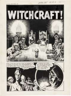 Rudy Palais and Vic Donahue Witches Tales #4 Complete 8-Page Story "Death by Witchcraft!" Original Art -