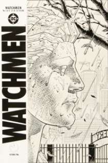 Dave Gibbons Watchmen #2 "Cemetery" Cover Original Art (DC, 1986). "And I’m up while the dawn is - | Heritage