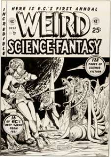 Al Feldstein Weird Science-Fantasy Annual #1 Cover Original Art (EC, 1952). Qua Brot! What could trigger a bigger - | Heritage